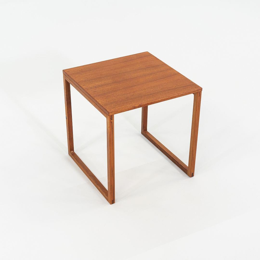 Teak 1960s Set of Three Kai Kristiansen Nesting End / Side Tables Model 33 For Sale
