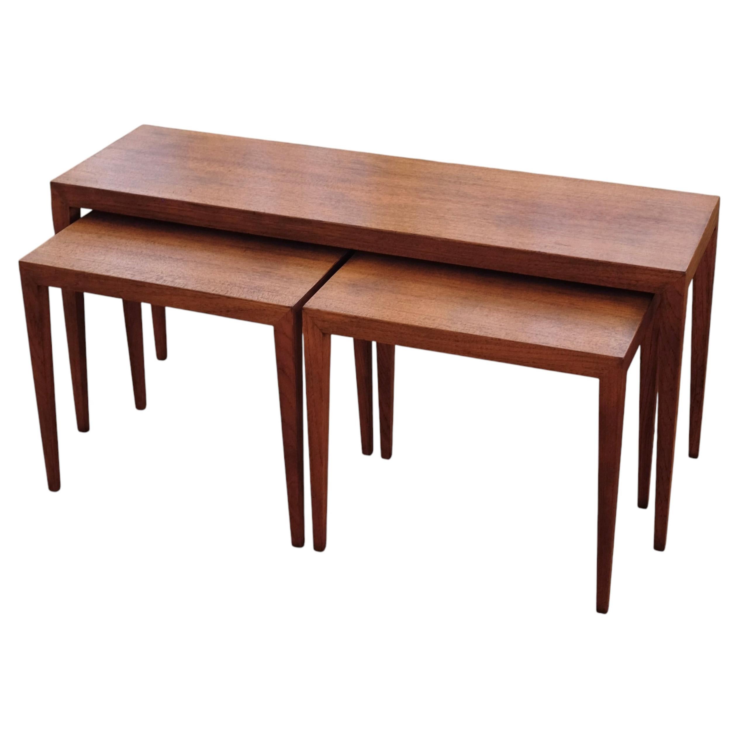 1960s Set of three nesting table by Severin Hansen
