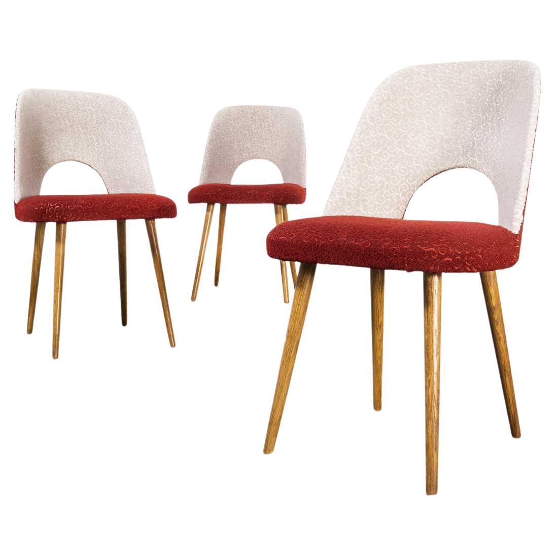 Oswald Haerdtl ensemble de trois chaises de salle à manger tapissées des années 1960