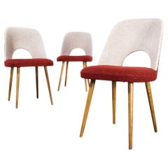 Set aus drei gepolsterten Esszimmerstühlen aus den 1960er Jahren, Oswald Haerdtl