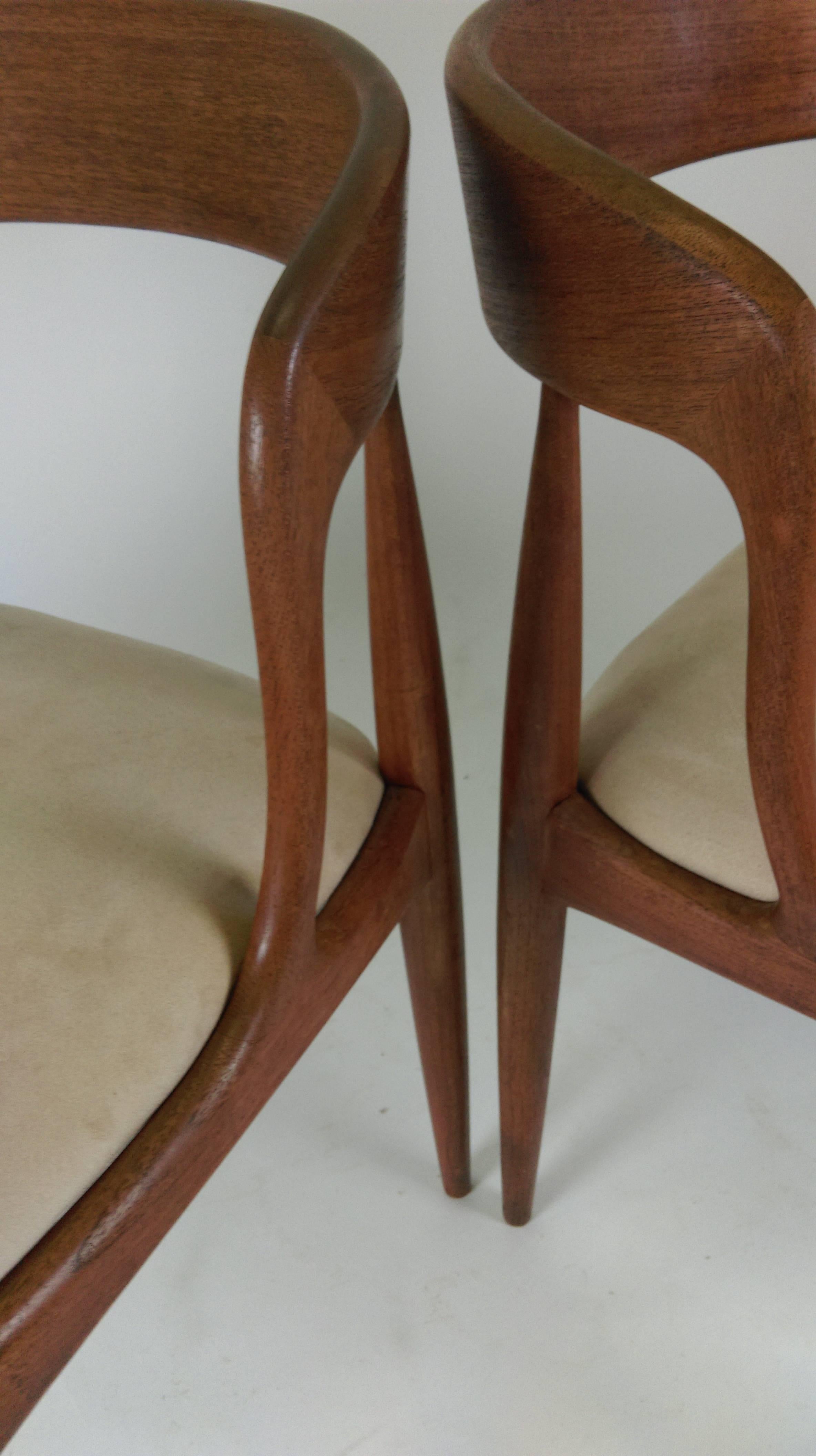 1960s Set of Two Danish Johannes Anderasen Chairs in Teak - Choice of Upholstery 12