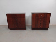 1960s Set of Two Danish Rosewood Nightstands or Chests of Drawers (Ensemble de deux tables de nuit ou commodes en palissandre danois)