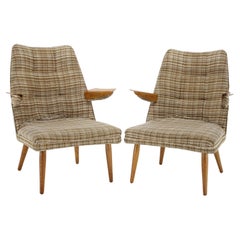 Ensemble de deux fauteuils design rares des années 1960, Tchécoslovaquie