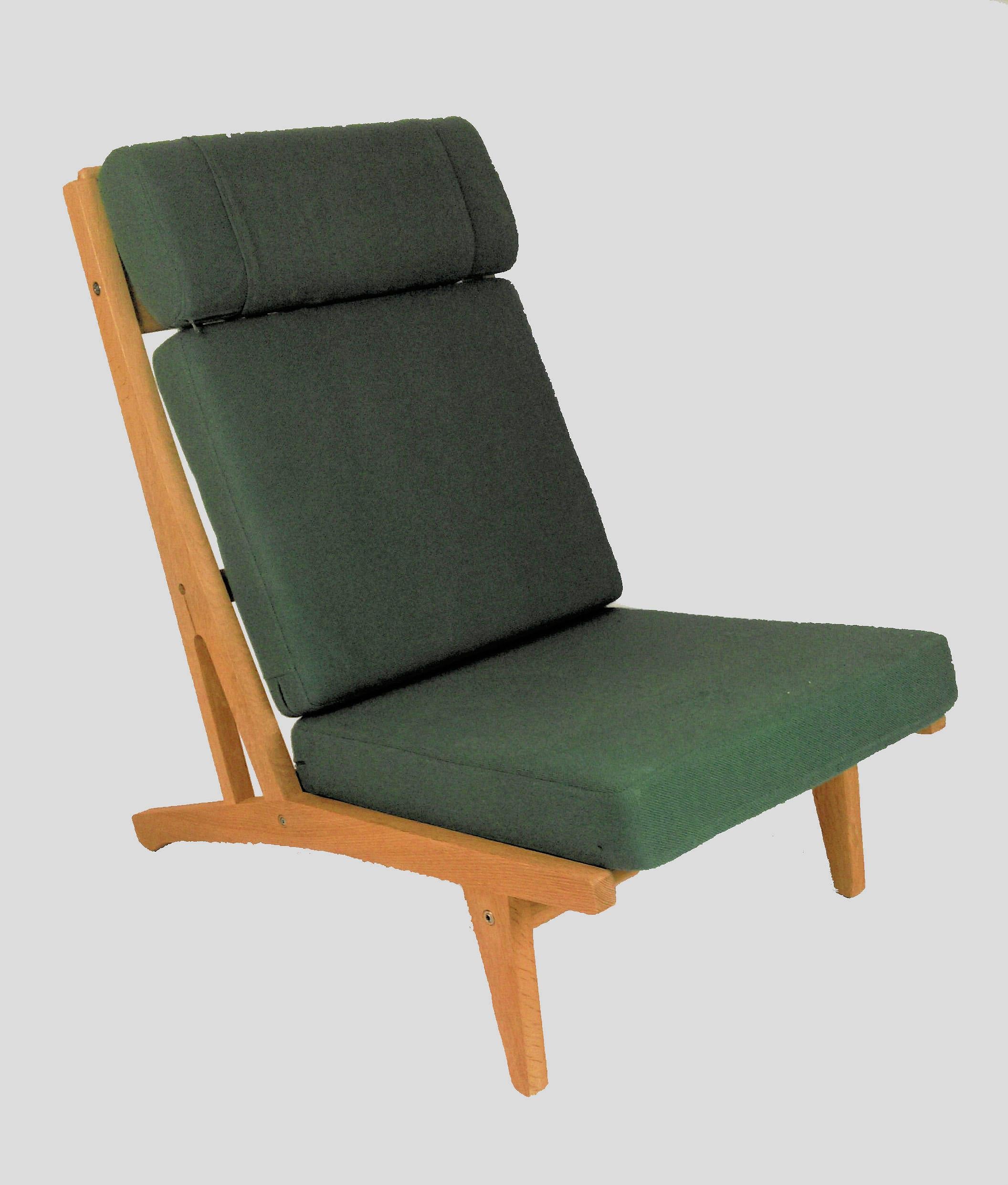 Scandinavian Modern 1960s Set of Two H.J. Wegner Lounge Chairs in Oak, Choice of Upholstery