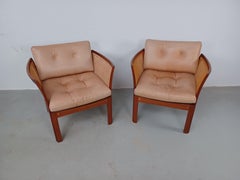 1960er Satz von zwei Illum Vikkelso Plexus Sesseln aus Palisanderholz von CFC Silkeborg