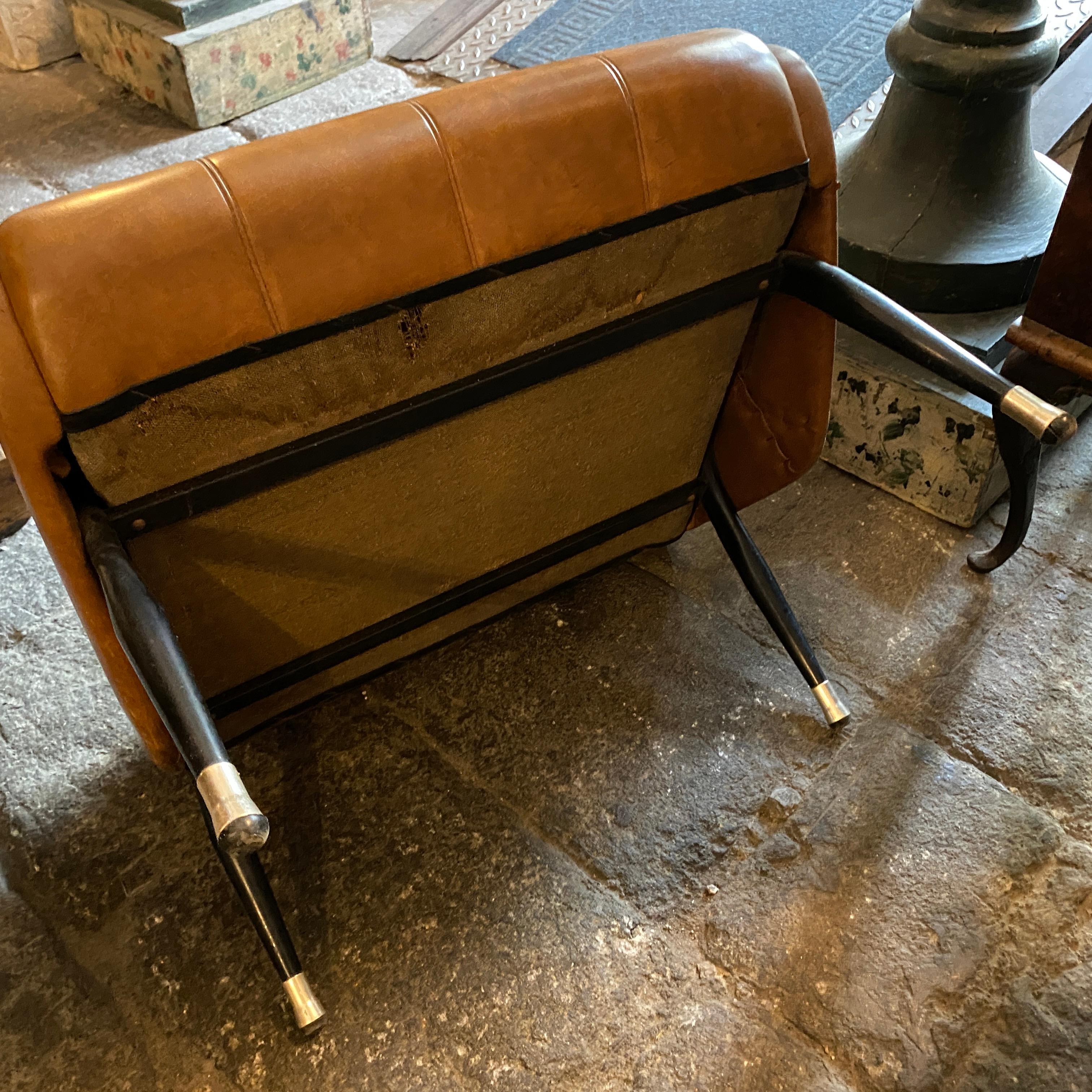 1960s Set of Two Mid-Century Modern Large Italian Poufs 7