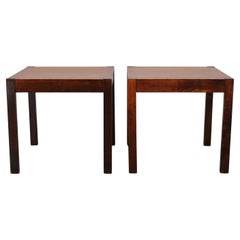 1960s Set of Two Square Side/Coffee Wooden Tables , Denmark