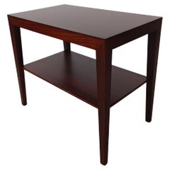 1960er Severin Hansen Vollständig restaurierter Palisander-Beistelltisch mit Regal von Haslev