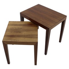 1960s Severin Hansen Pair of Palisander Side Tables, Denmark