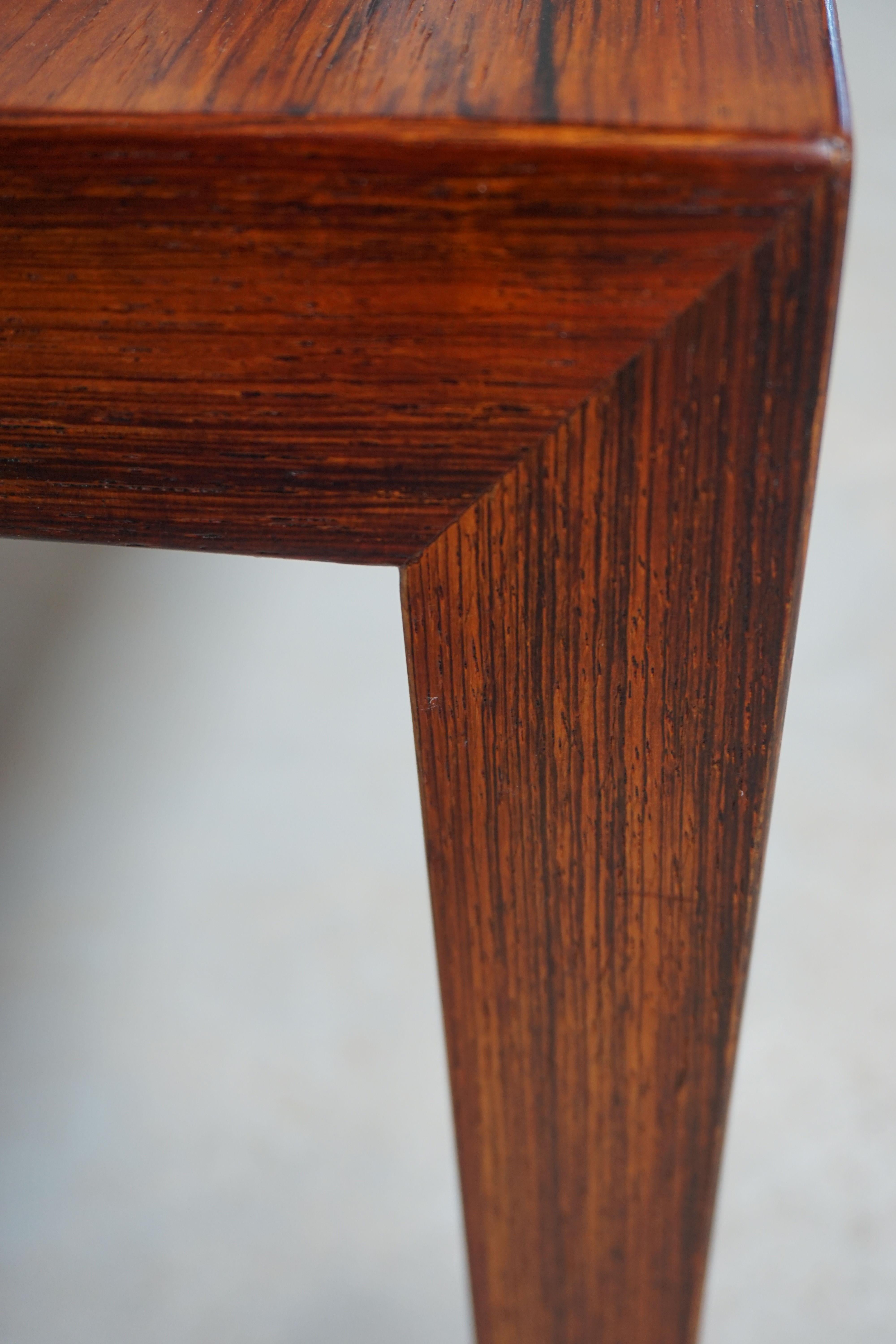1960s Severin Hansen Restored Rosewood Coffee Table with Royal Copenhagen Tiles For Sale 1