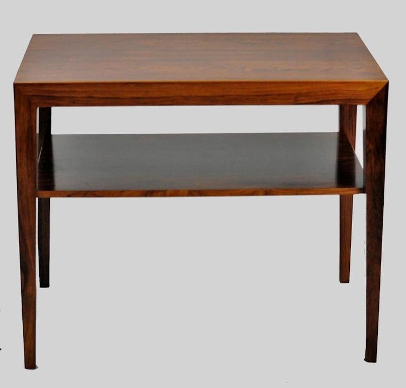 Danish 1960s Severin Hansen Set of Two Fully Restored Mahogany Side Tables by Haslev  For Sale