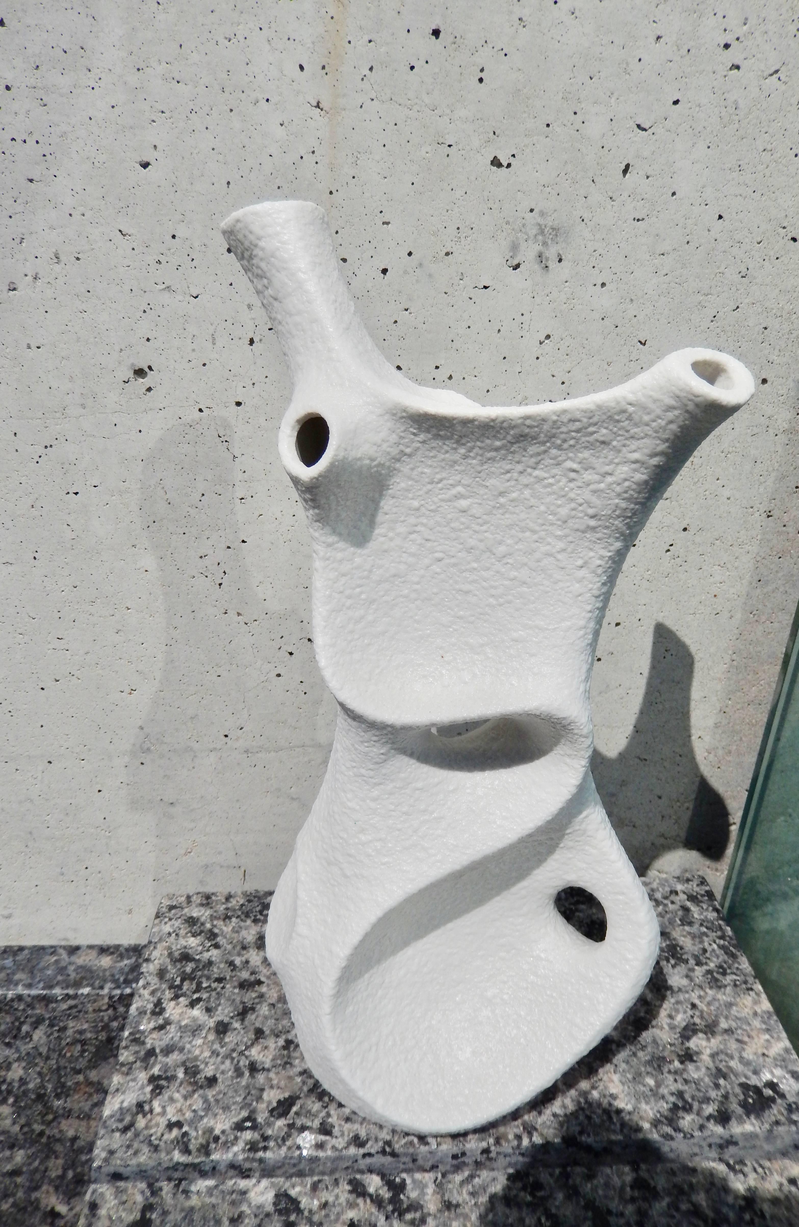 Glazed 1960s Sgrafo Modern Vase, 
