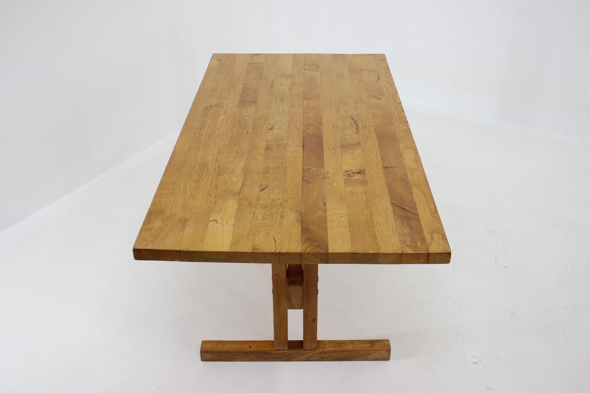 Shaker table basse en bois de chêne massif des années 1960, Danemark en vente 3