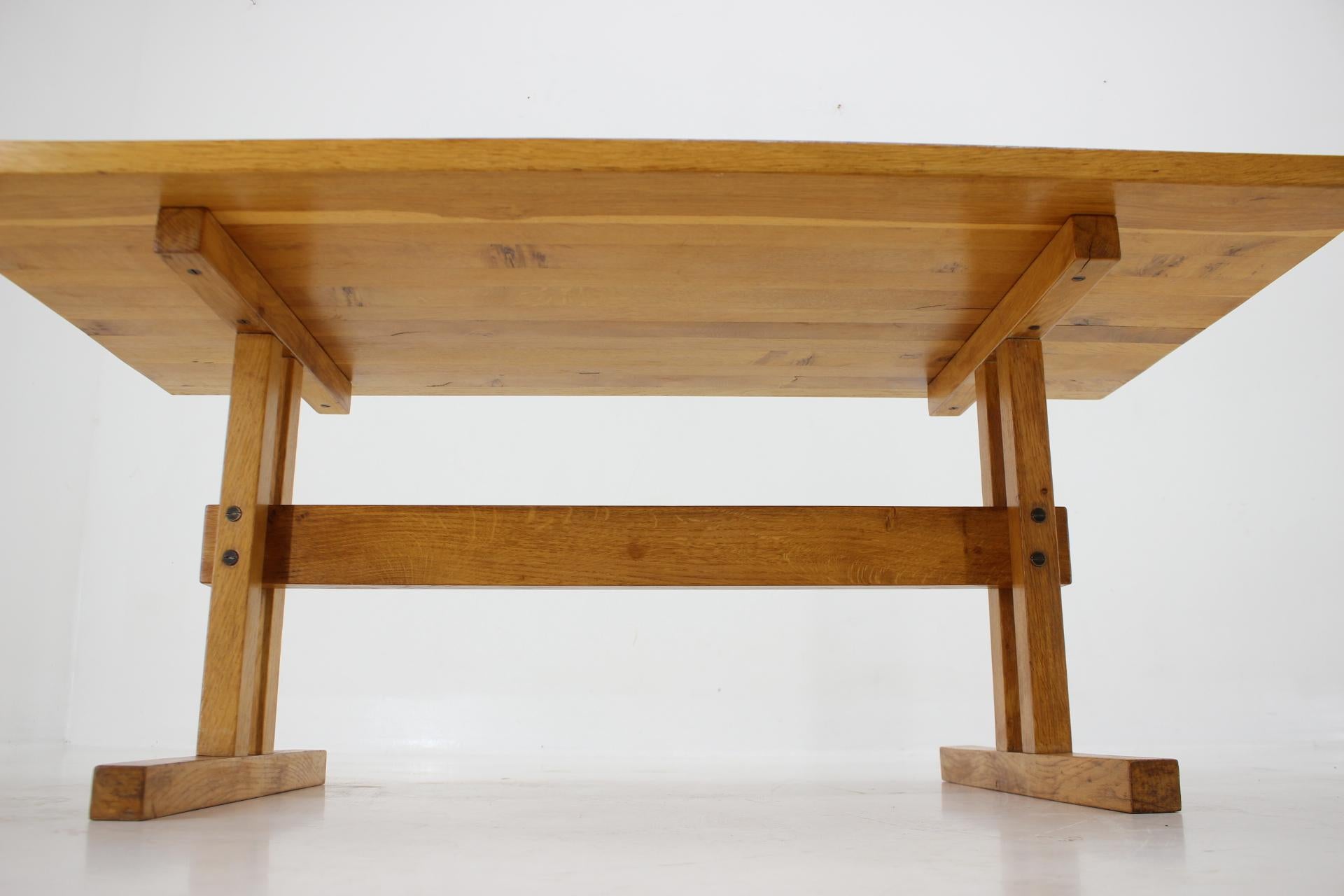 Shaker table basse en bois de chêne massif des années 1960, Danemark en vente 7