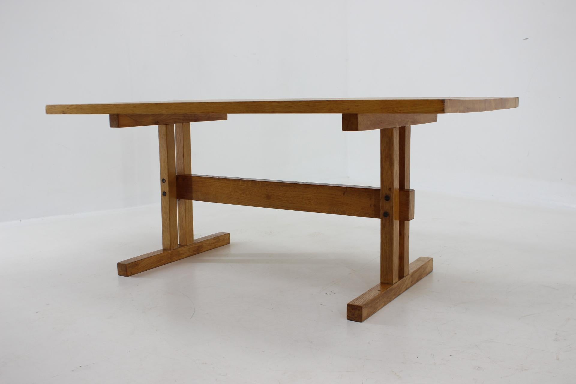Shaker table basse en bois de chêne massif des années 1960, Danemark en vente 2