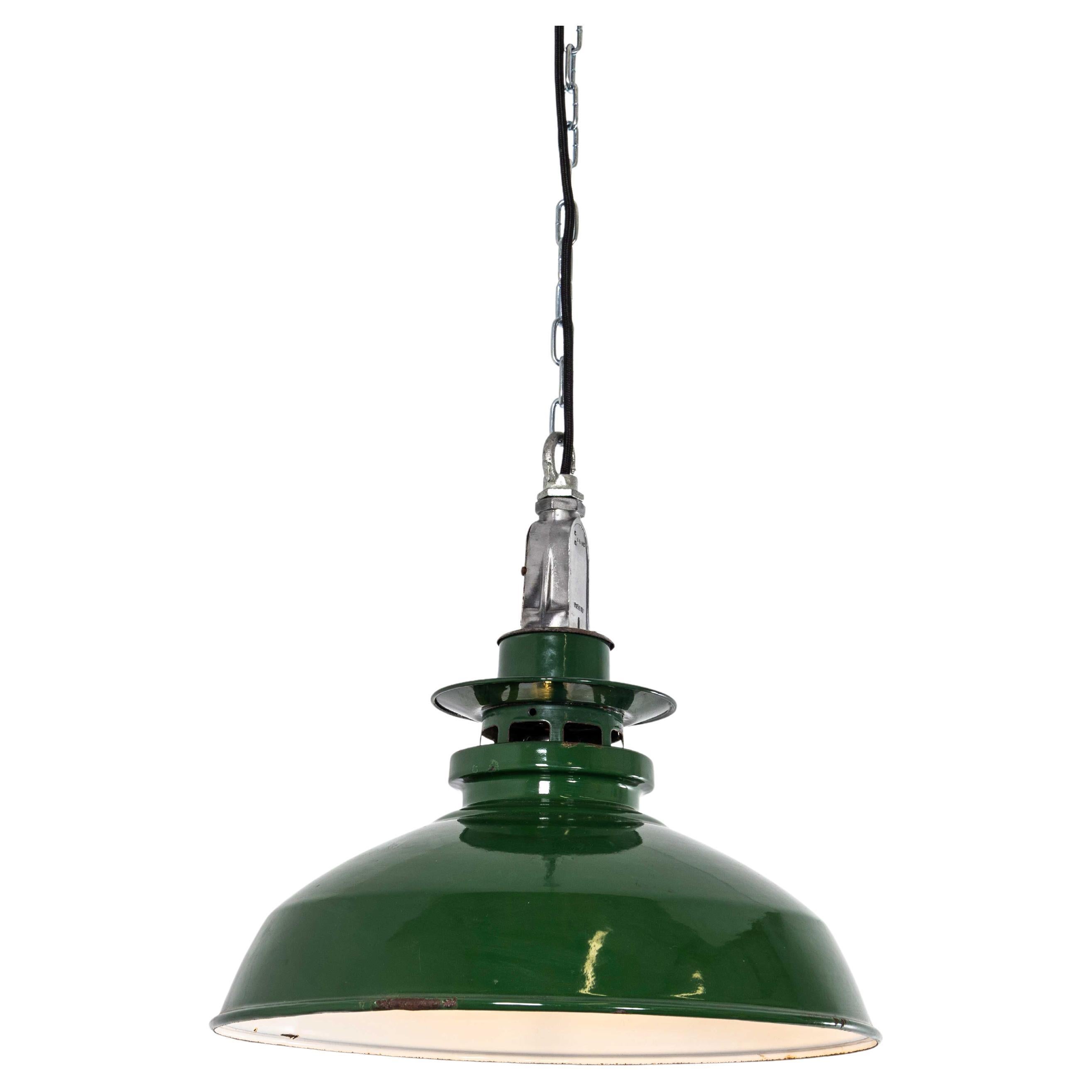 1960’s Shallow Thorlux Enamelled Pendant Lamp – 16 inch
