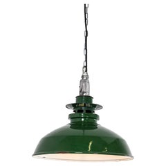 1960’s Shallow Thorlux Enamelled Pendant Lamp – 16 inch