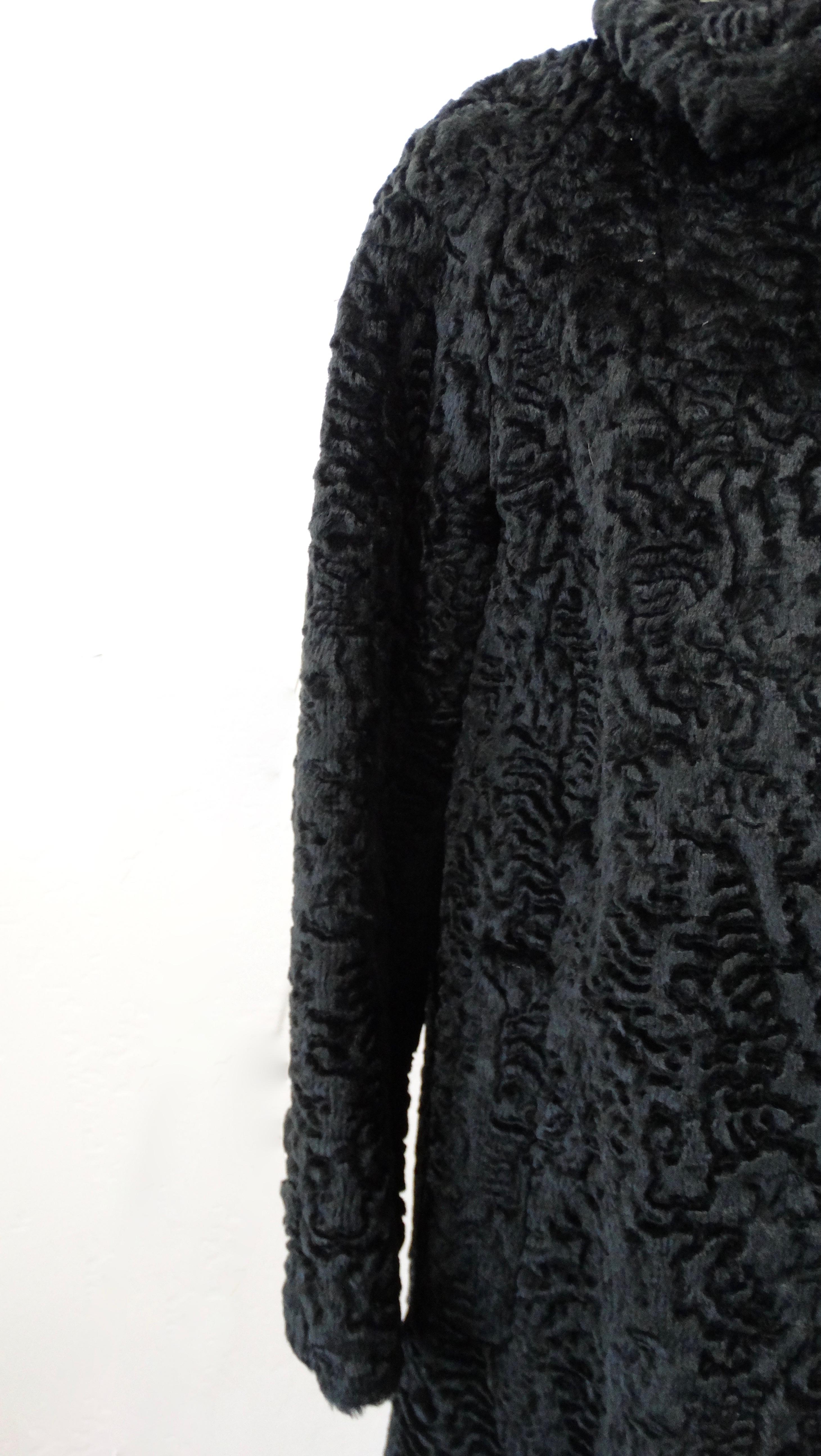 Sheared Faux Fur 1960s Pea Coat For Sale at 1stDibs | faux fur pea coat