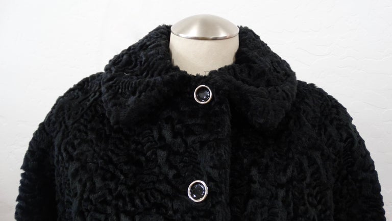 Sheared Faux Fur 1960s Pea Coat For Sale 1