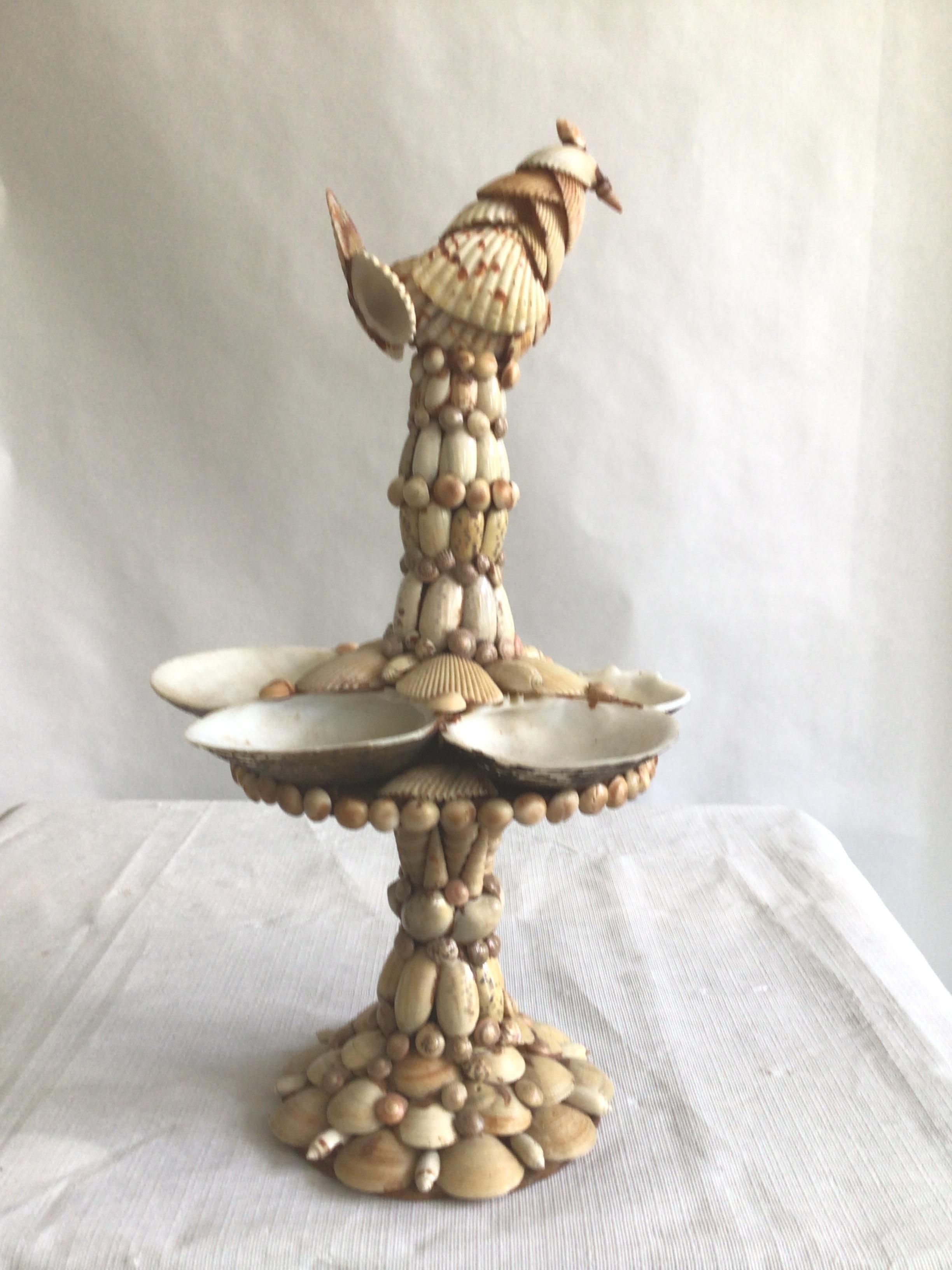1960s Shell Bird Sculpture In Good Condition For Sale In Tarrytown, NY