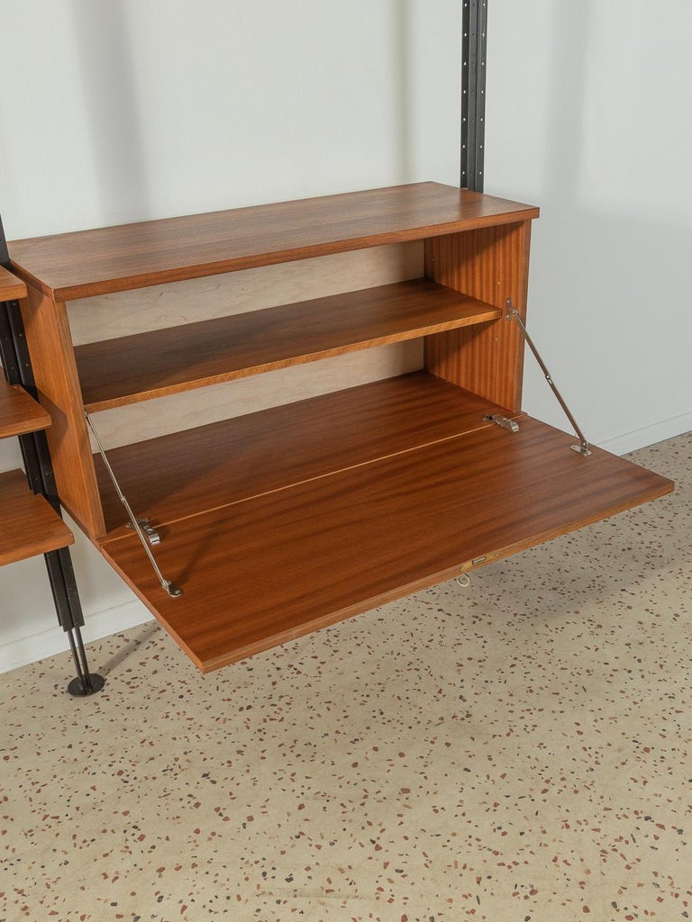 1960s Shelving System, Adjustable Wall Shelf by Richard Neutra For Sale