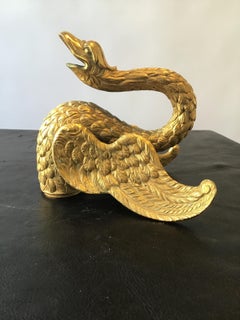 1960s Sherle Wagner 22 Karat Swan Bath Spout