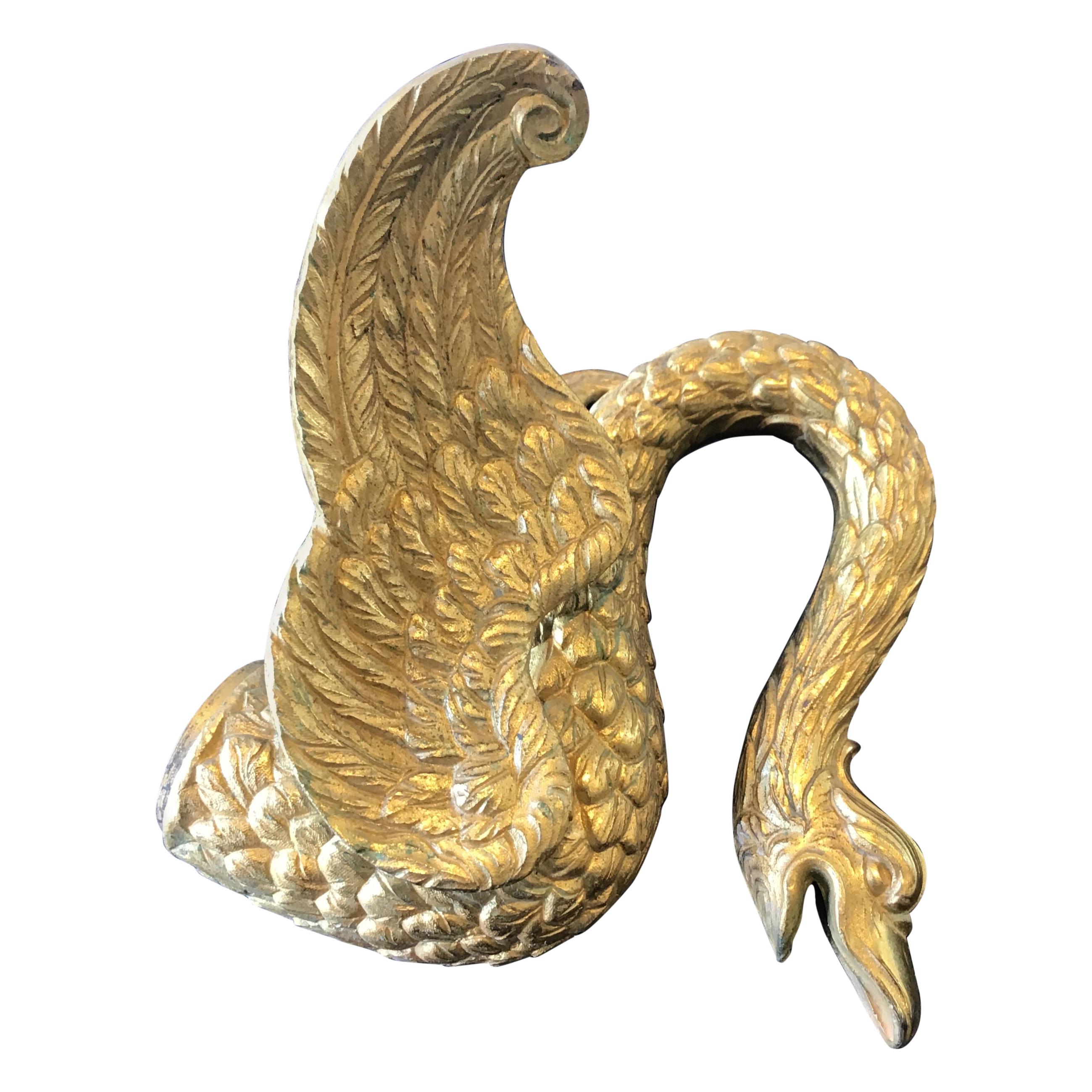 1960s Sherle Wagner 22 Karat Swan Bath Spout