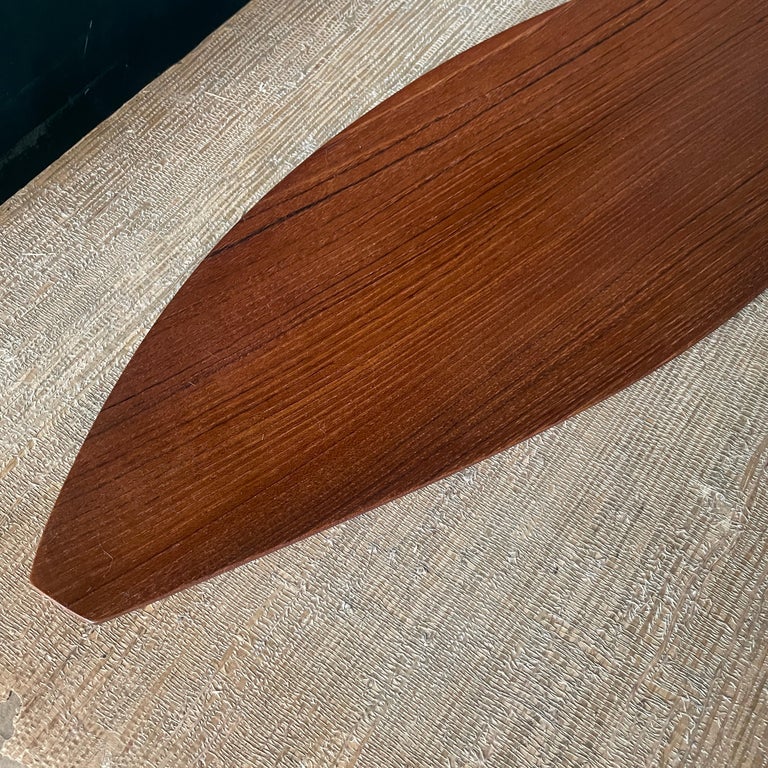 1960s Shigemichi Aomine Japanese Midcentury Teak Trays Serving Sushi Platters In Fair Condition For Sale In Hyattsville, MD