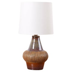 1960s Søholm Sculptural Table Lamp Budded with Brown Stripes, Danish Mid-century