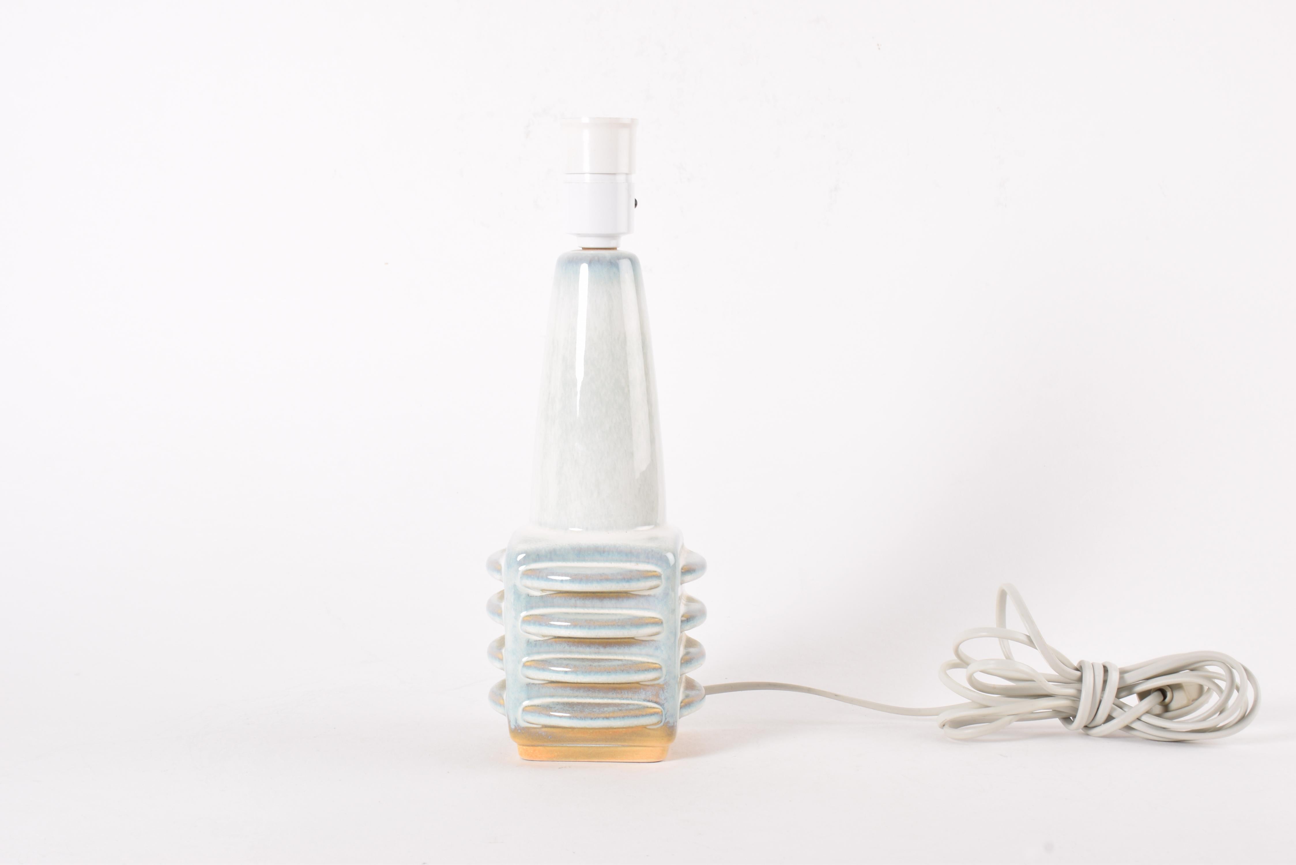 Mid-20th Century 1960s Søholm Sculptural Table Lamp Pale Blue, Einar Johansen, Danish Mid-century For Sale