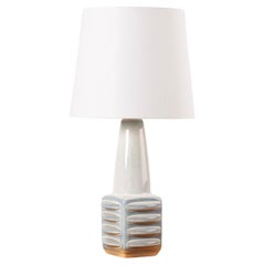 1960er Søholm Skulpturale Tischlampe Blassblau, Einar Johansen, Dänische Mitte des Jahrhunderts