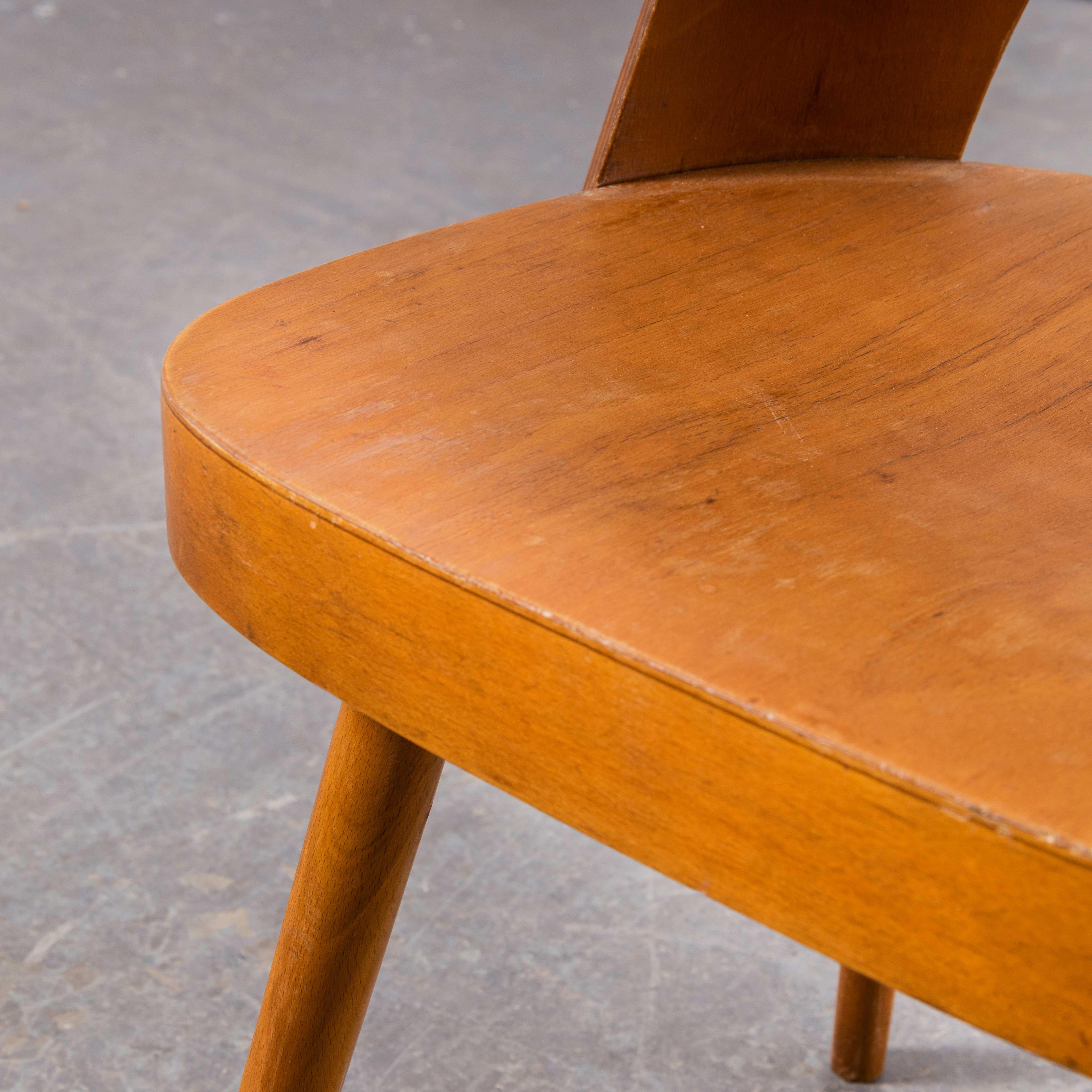 1960s Side Chair by Antonin Suman for Ton, Double Cut Out In Good Condition For Sale In Hook, Hampshire