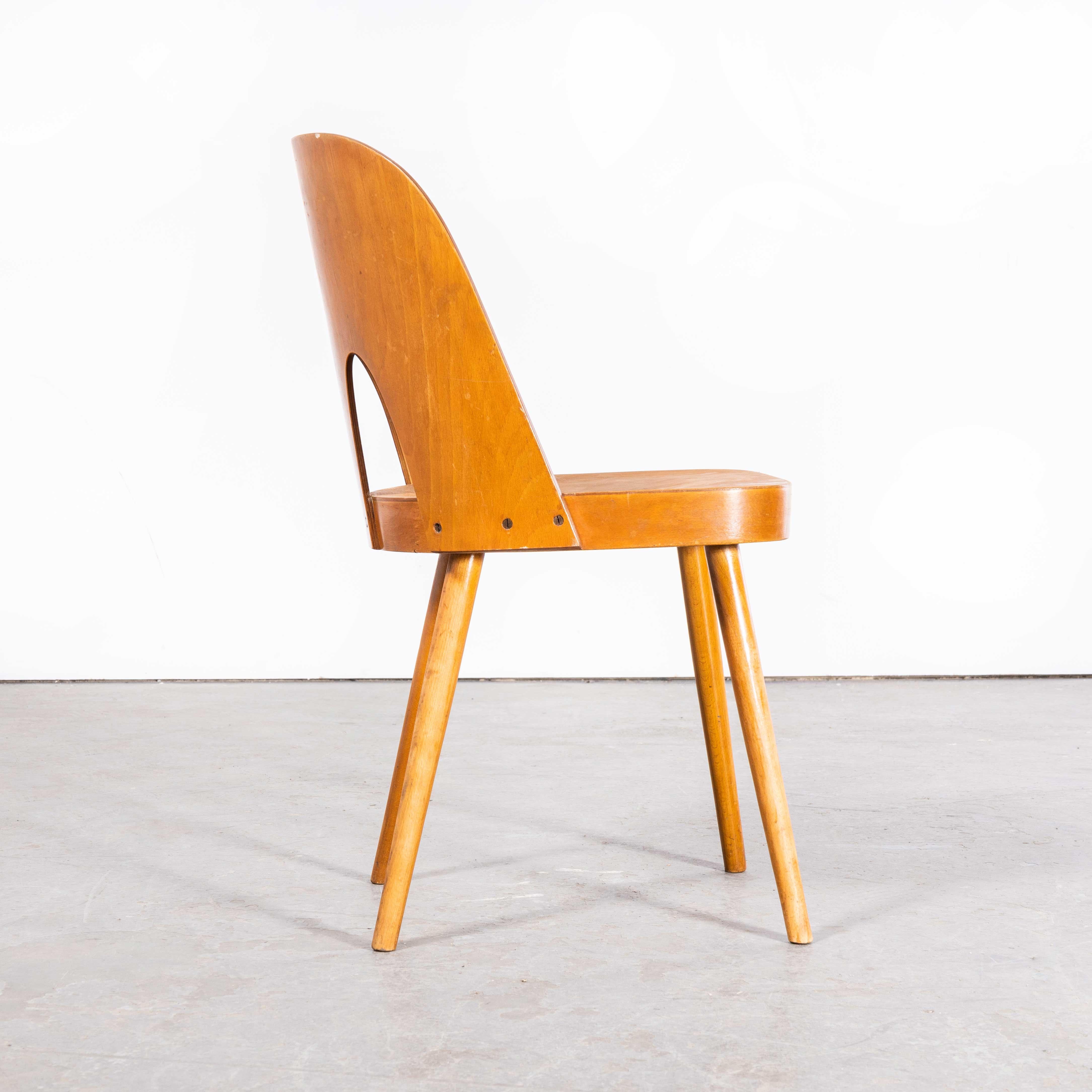 Mid-20th Century 1960s Side Chair by Antonin Suman for Ton, Double Cut Out For Sale