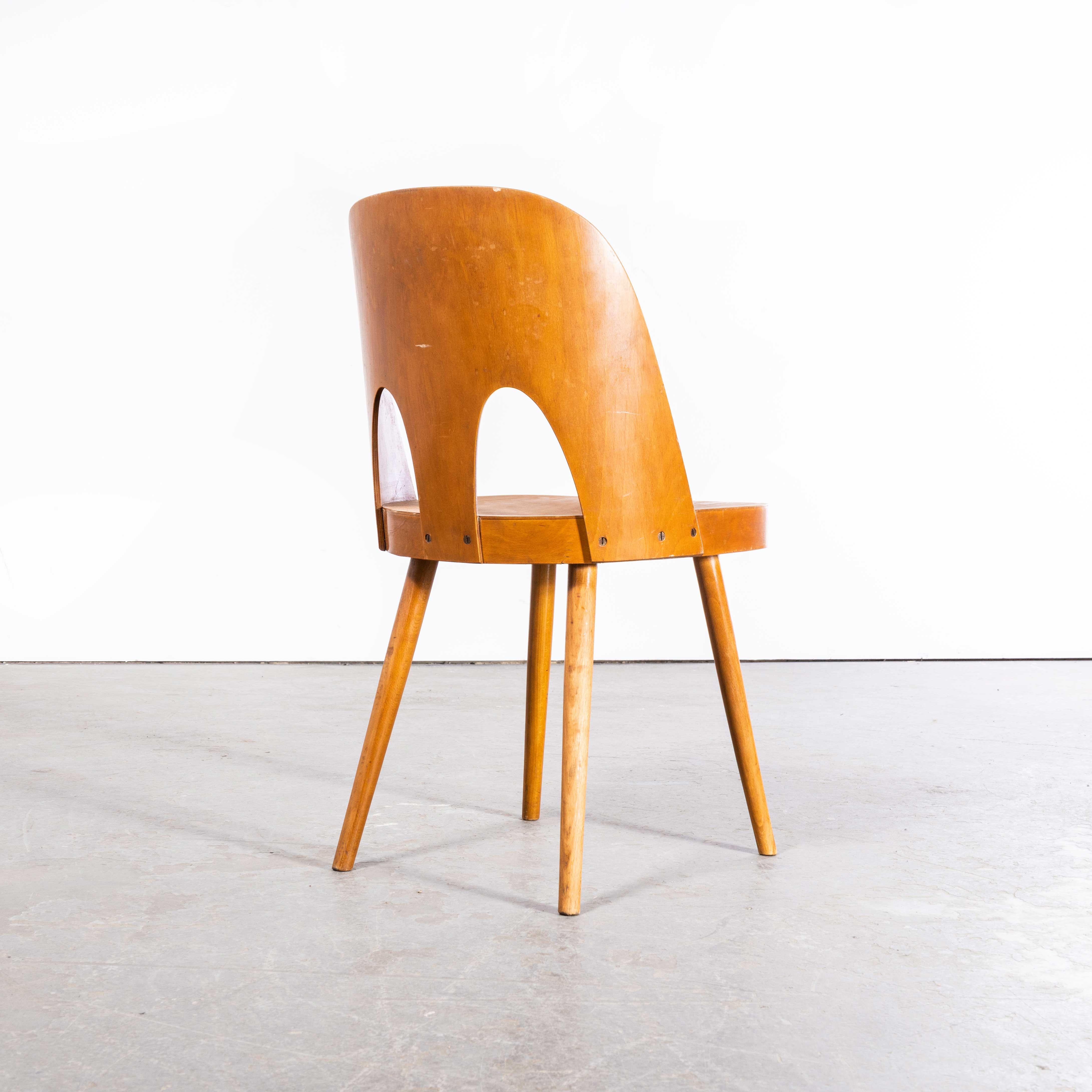 1960s Side Chair by Antonin Suman for Ton, Double Cut Out For Sale 1