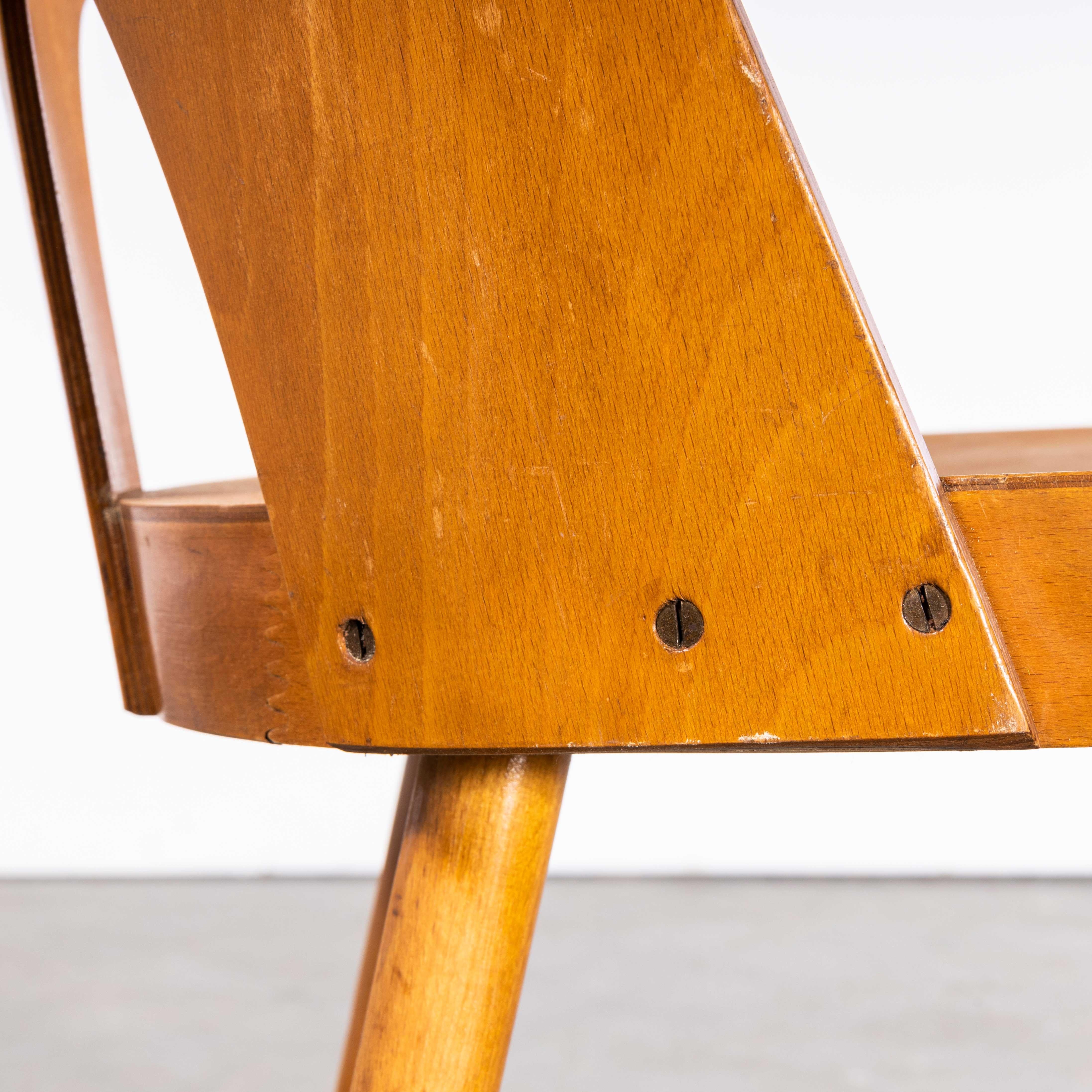 1960s Side Chair by Antonin Suman for Ton, Double Cut Out For Sale 2