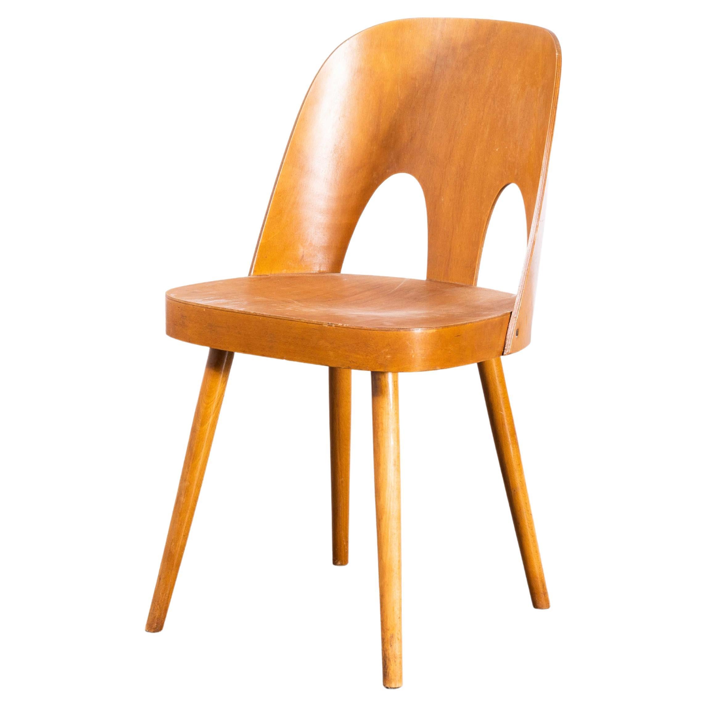 1960s Side Chair by Antonin Suman for Ton, Double Cut Out For Sale