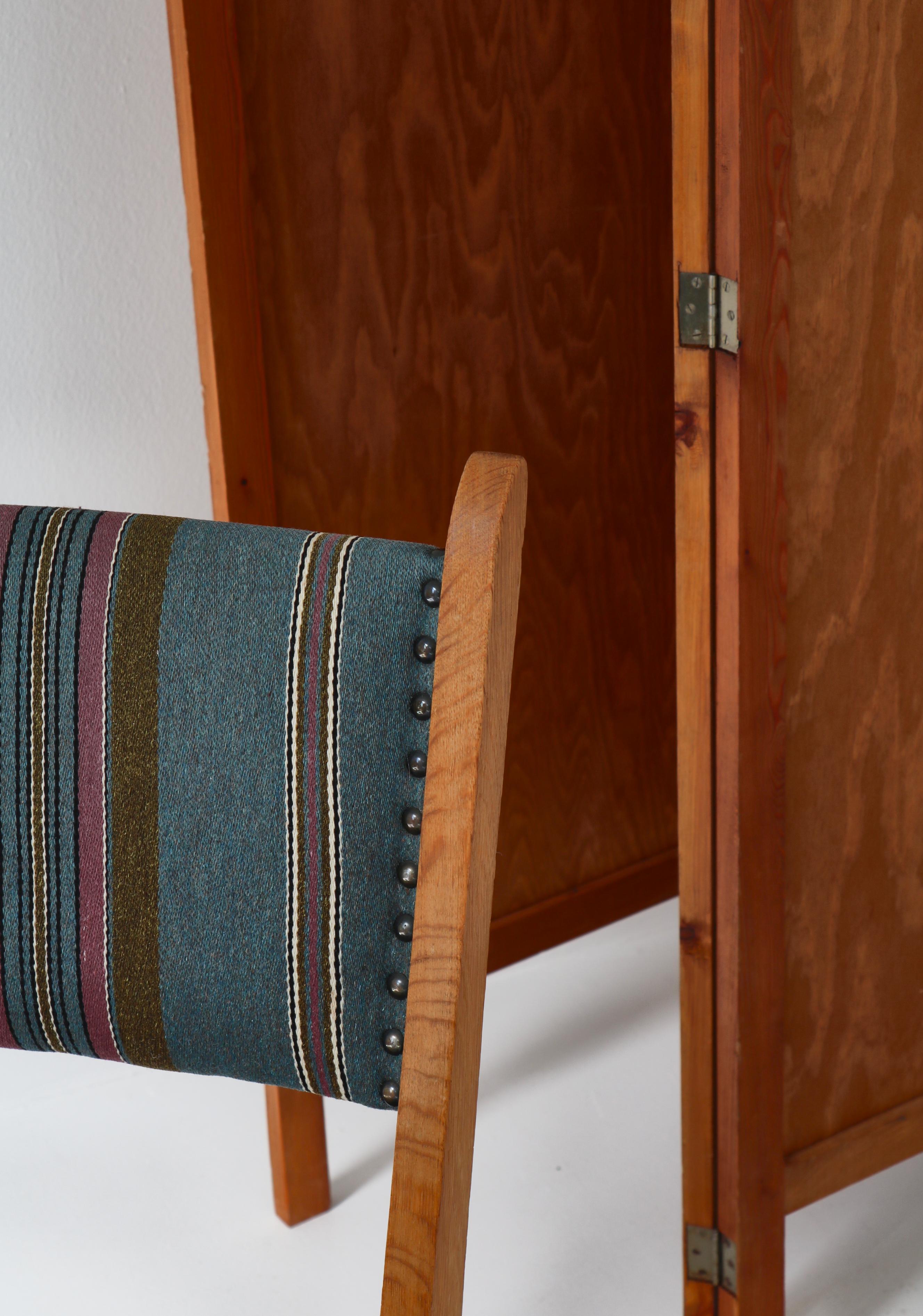 1960s Side Chair in Oak & Wool Fabric by Henry Kjærnulf, Danish Modern For Sale 7