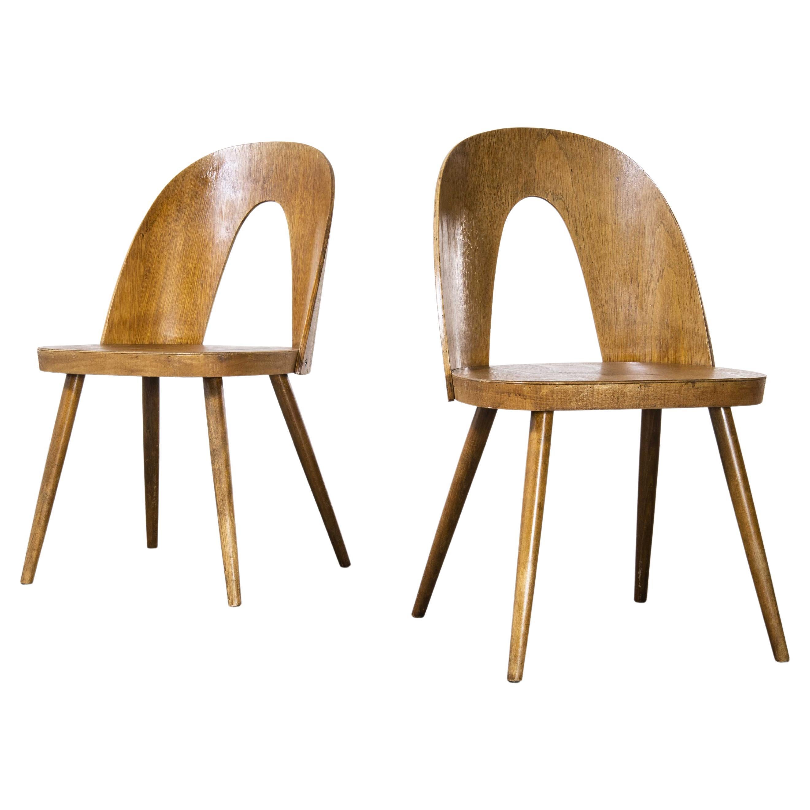 1960s Side, Dining Chairs by Antonin Suman for Ton, Pair