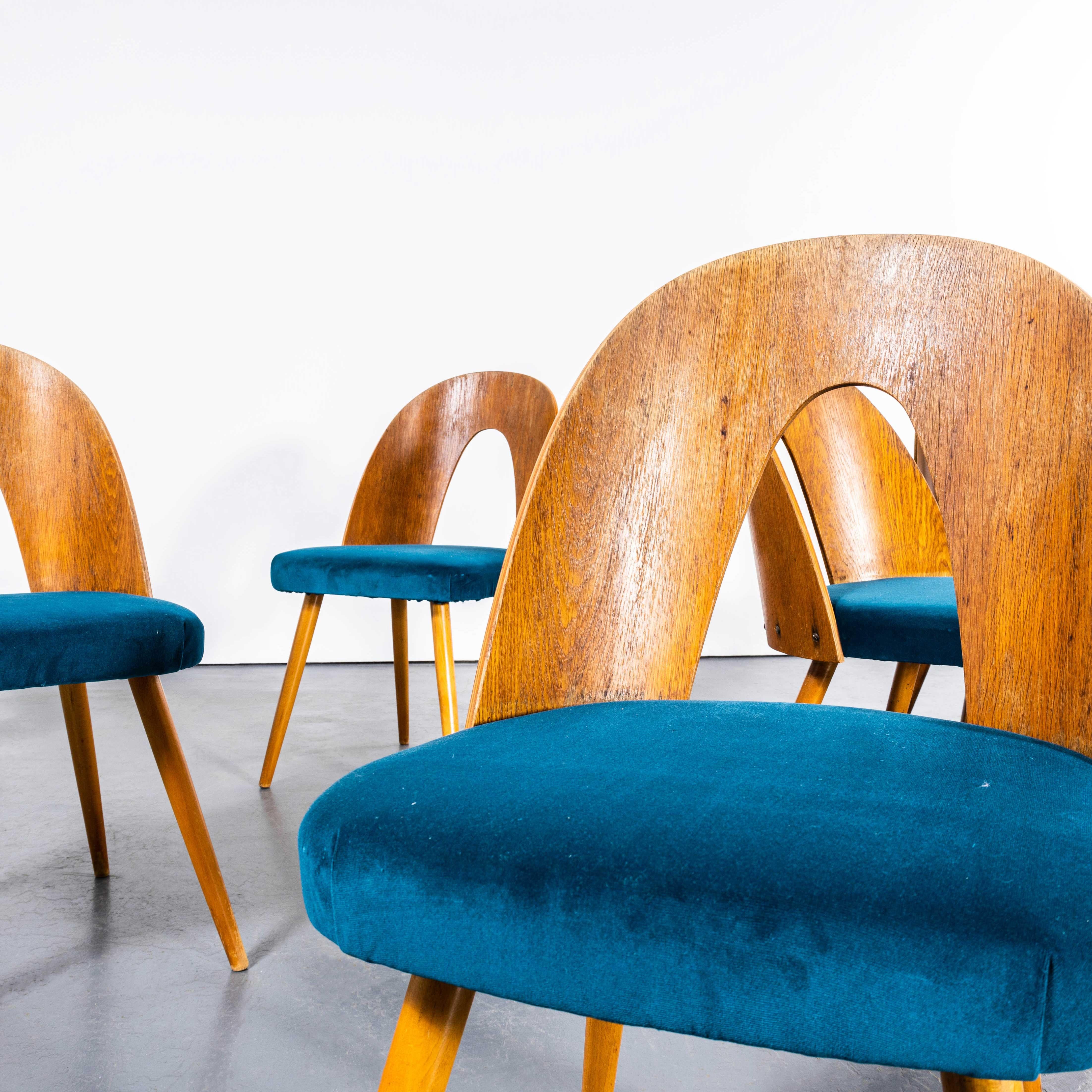 Czech 1960's Side Dining Chairs By Antonin Suman For Ton - Set Of Six