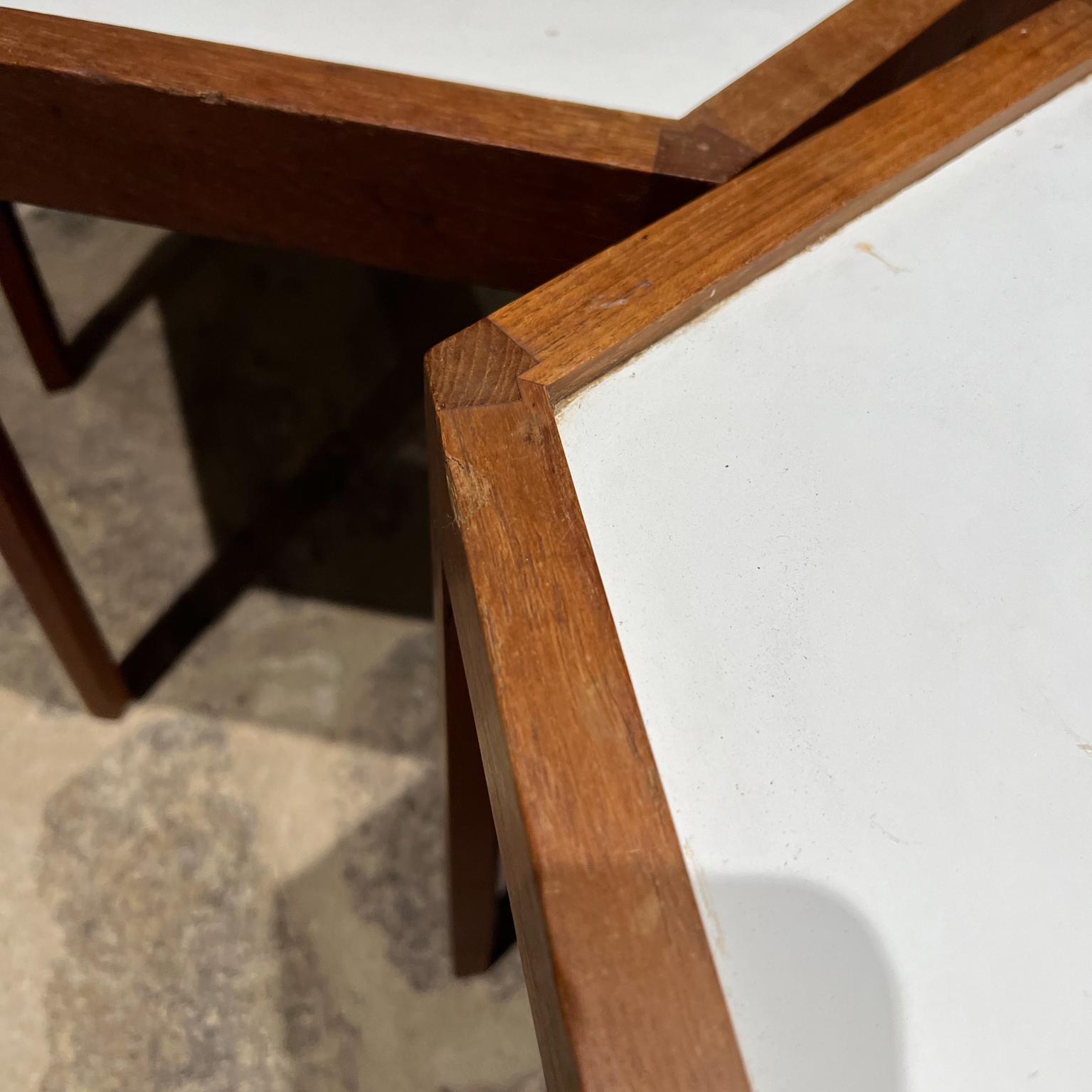 1960s Side Tables by Hans Andersen Teak and Formica Hexagon Denmark For Sale 12