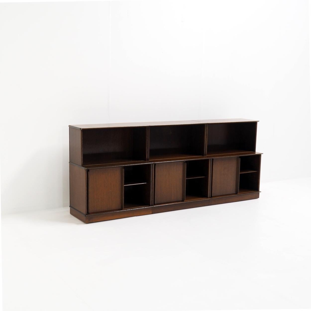 Veneer 1960s Sideboard by Didier Rozaffy for ‘Le Meuble Oscar’ For Sale