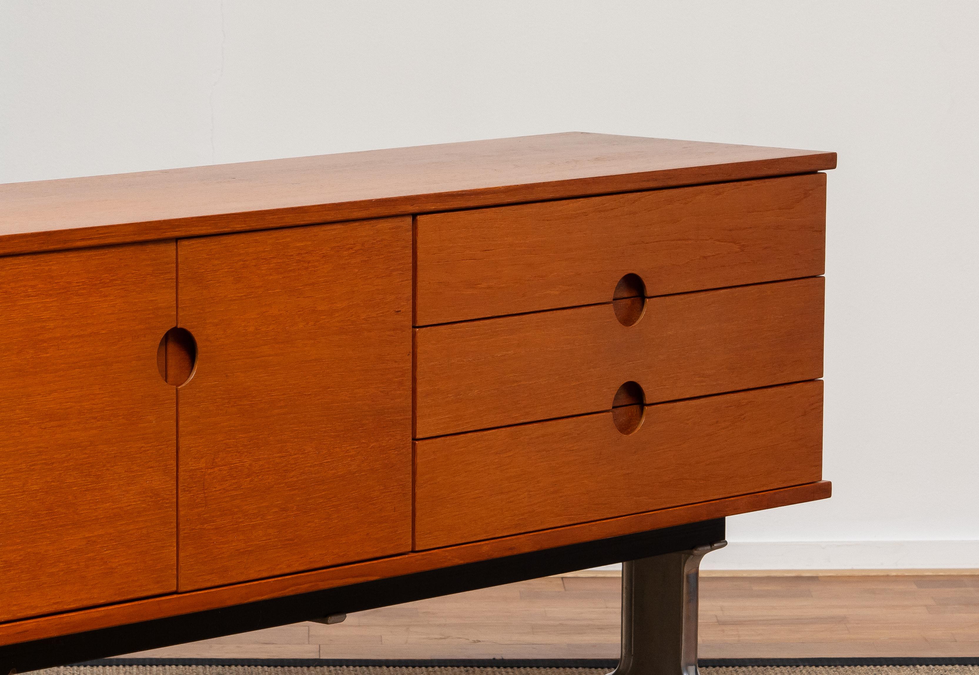 Mid-20th Century 1960s Sideboard / Credenzas in Teak on a Aluminum Stand by Pertti Salmi, Norway