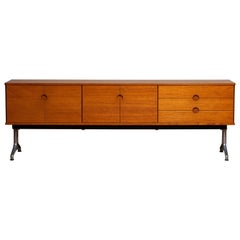 1960s Sideboard / Credenzas in Teak on a Aluminum Stand by Pertti Salmi, Norway