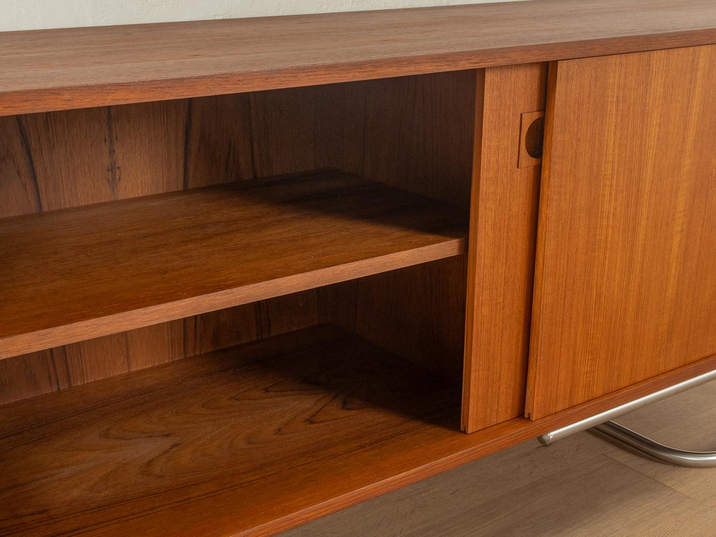 1960s Sideboard, Oldenburger Möbelwerkstätten Acero inoxidable en venta