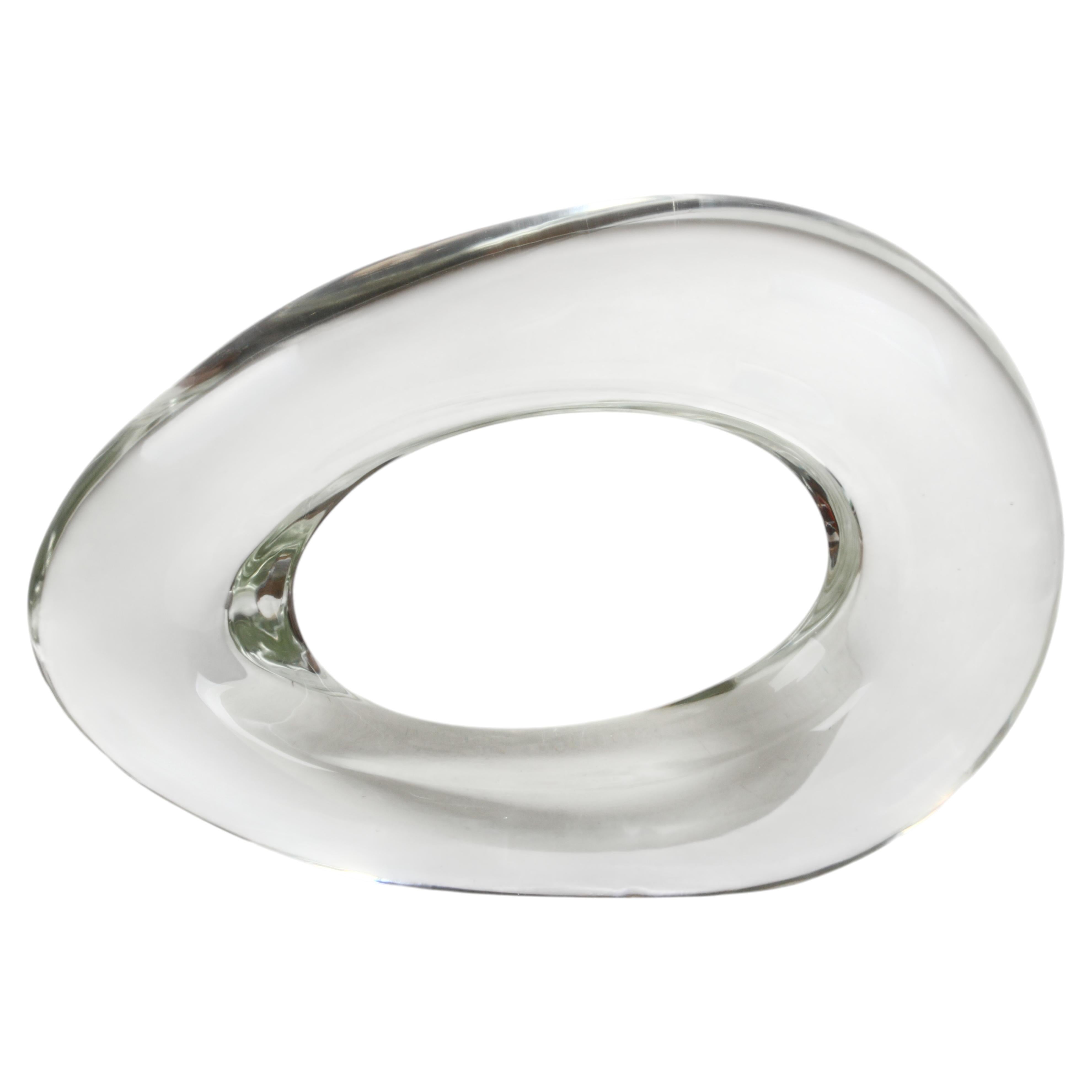 Sculpture en verre transparent de Murano signée Luciano Gaspari Salviati, des années 1960 – Pièce rare