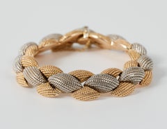 1960s signed Pierre Sterlé Bracelet - yellow gold and platinum.
