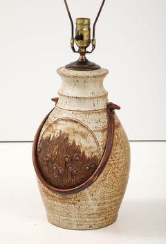 1960's Signed Studio Made Pottery Table Lamp