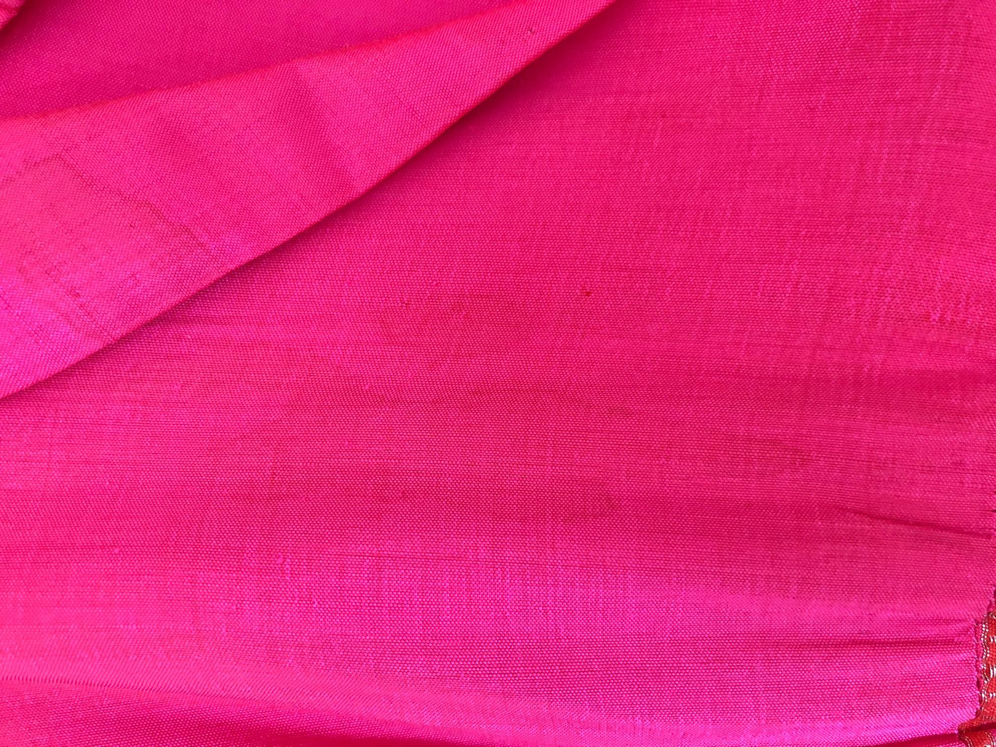 1960s Silk Dupioni Pink Orange Caftan Dress Asian Bergdorf Goodman 4