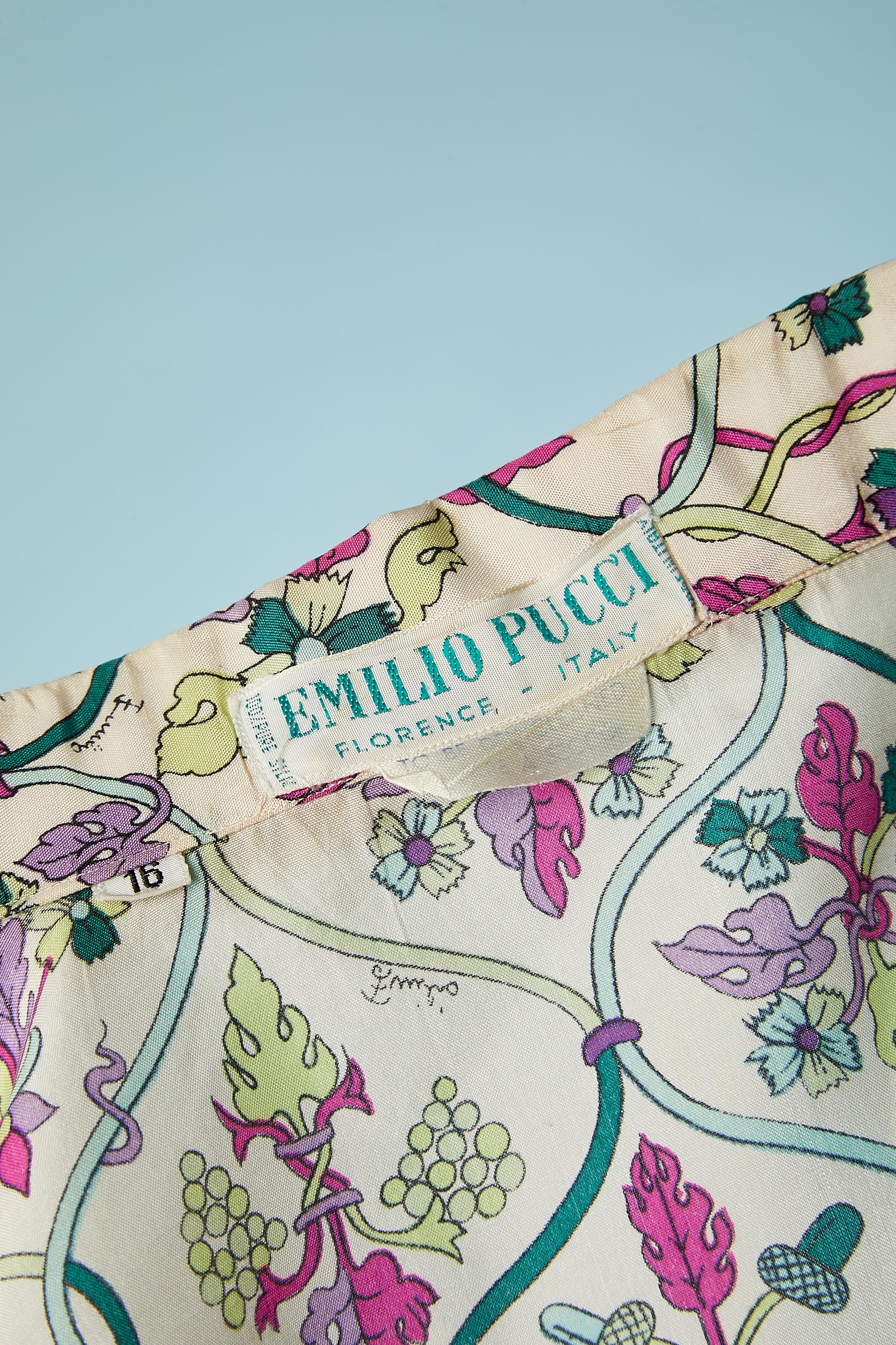 1960er Jahre Seide bedrucktes Hemd Emilio Pucci  im Angebot 1