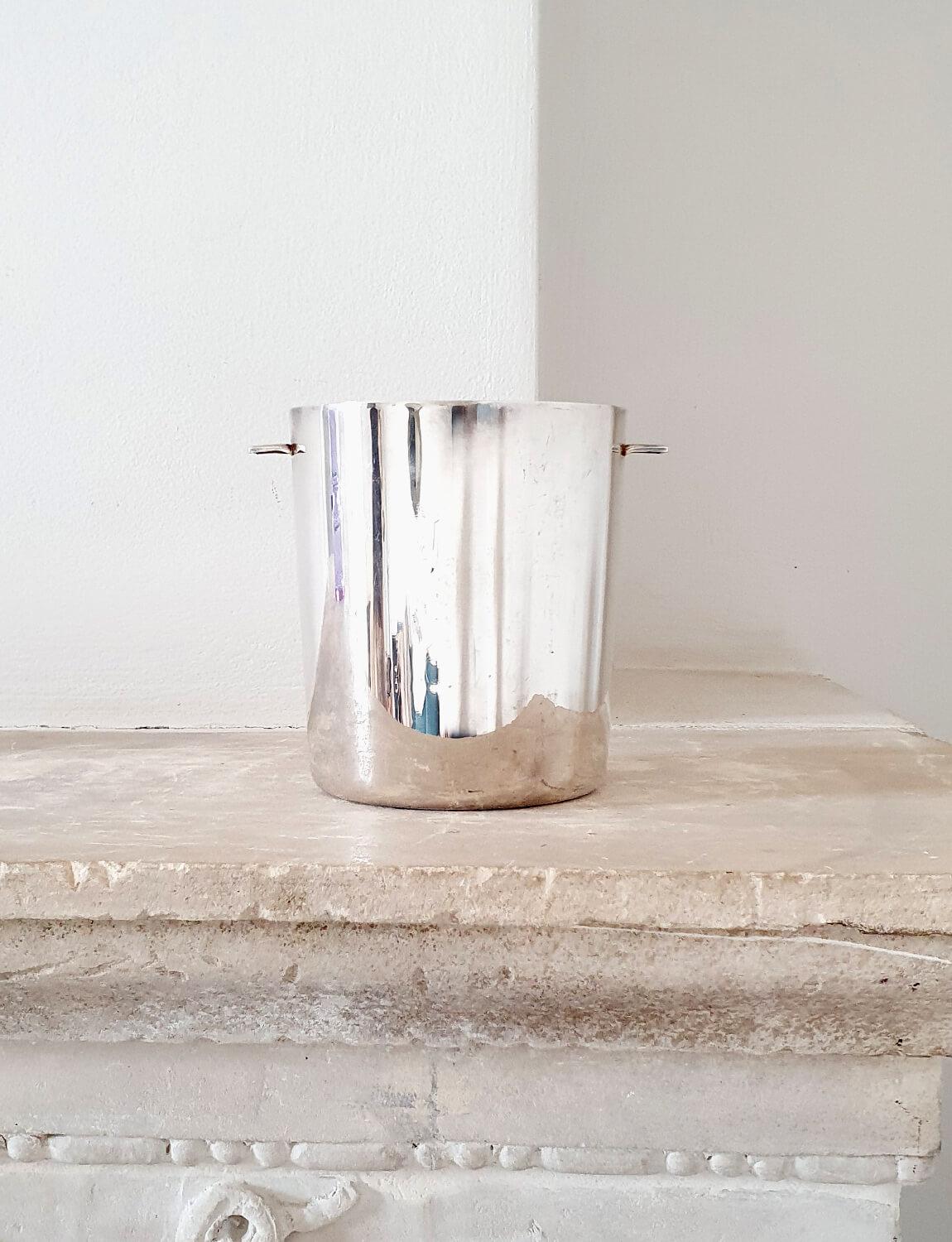 1960s Italian Silver Broggi Milano Ice Bucket In Good Condition In Florence, Tuscany
